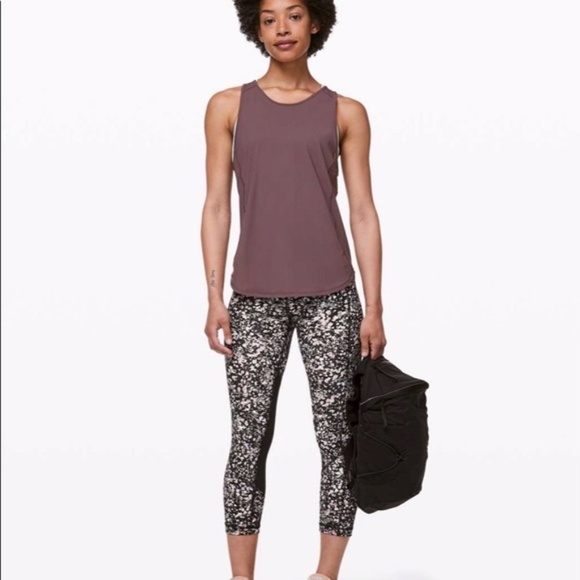 Lululemon Pace Rival Crop 22" Floral Spritz Multi/Black Size 4 - Picture 4 of 16